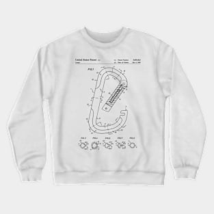 Rock Climbing Patent - Climber Art - Black And White Crewneck Sweatshirt